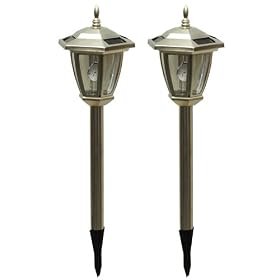 Tricod Stainless Steel Hexagon 3 LED Solar Light, Pack of 2