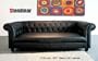 New Victoria Design Black top full leather Sofa S195BK