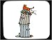 Decorated Mouse Pad with can, garbage, orange, cat, alley, food