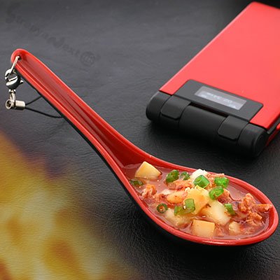 Cover image : わ、本物そっくり原寸大っっ!!レンゲですくった麻婆豆腐ストラップ(赤黒)ZKST1077【大人気!!でかストラップ】
