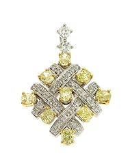14K White Gold 1.35cttw Round Diamond Pendant