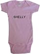SHELLY - Name Series - White, Blue or Pink Onesie / Baby T-shirt