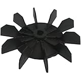 TOOGOO(R) Replacement 0.5" Inner Bore 10 Impeller Air Compressor Motor Fan Blade Black
