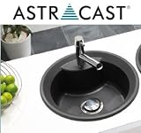 Astracast Vortex Kitchen Sinks Bowl Black Composite ROK Granite
