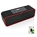 Portable Bluetooth Stereo Speaker, with 2x5W Acoustic Drivers, Dual Subwoofer, FM Radio, Handsfree Speakerphone, Micro SD Card, USB and AUX-In Slots for Smart Phone, MP3, MP4, iPad, Tablet and More