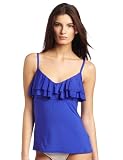 Kenneth Cole Reaction Women's Ruffle-Licious Tankini, Ultra Marine, Large