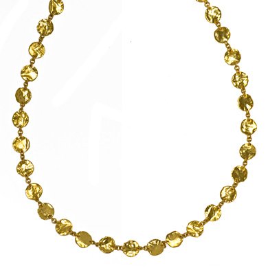 24k Yellow Gold Fancy Necklace – 34 Inch