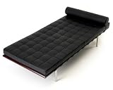 Barcelona Day Bed In Black Full Aniline Italian Leather