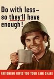 (13x19) Do With Less So They'll Have Enough WWII War Propaganda Art Print Poster (13x19) Do With Less So They'll Have Enough WWII War Propaganda Art Print Poster