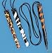 12 Animal Print Pens on a Rope