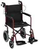 Comet 330 Lightweight Transport Wheelchair with Handbrakes (Options - Color: Blue)