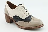 41vpiW56fYL. SL160  Jeffrey Campbell Williams Low Heel Oxford Shoe   Taupe Black Patent