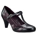 Women's Xhilaration&reg; Saida T-Strap Pumps - Black/Wine