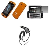 EMPIRE Orange Silicone Skin Case Cover + Screen Protector + Car Charger (CL ....