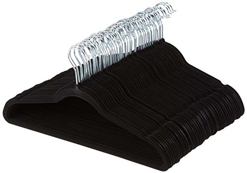 Jeronic ultra thin non-slip velvet  clothes hanger, pack of 50, b…