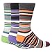 Mens Stripe Pattern Casual Wear Honeycomb Top Socks (Pack of 3) -6 Options
