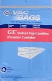 DVC GE, Premier and Whirlwind Canister Vacuum Bags