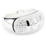 Nicky Hilton Sterling Silver Pave Initial Ring