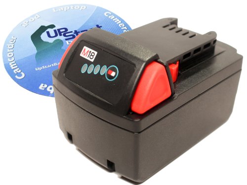 Milwaukee 2654-22 M18 FUEL 3/8" Impact Wrench Kit with Friction Ring Battery - Replacement Milwaukee 18V Battery (3000mAh, Lithium-Ion)