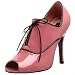 N.Y.L.A Women's Randee Lace Up Oxford Pump,Pink/Black,6.5 M US