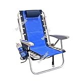 IMAGE OF Rio Ultimate Backpack Beach Chair w/ cooler - Blue Textilene