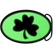 Irish Shamrock Glow in the Dark Belt Buckle