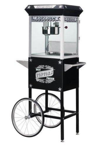 Great Northern Popcorn Black Paducah 8 Ounce Antique Popcorn Machine and Cart Great Northern Popcorn Black Paducah 8 Ounce Antique Popcorn Machine and Cart