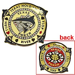 Double-Sided Texas Hold'em Shark Card Keeper - Casino Supplies > Card Covers > Premium