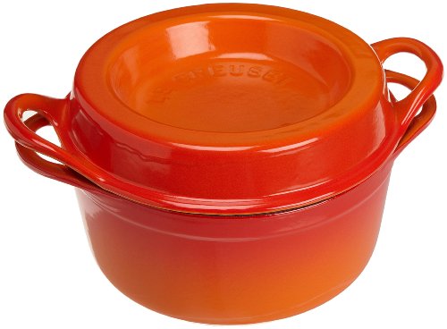 Le Creuset Enamled Cast-Iron 2-1/2-Quart Round Doufeu, Flame