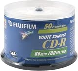 Fujifilm 50PK CD-R 700MB 48X WHT-THERM PRINT  SPINDLE ( 25307213 )
