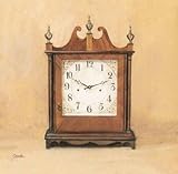 IMAGE OF Antique Clock I HIGH QUALITY CANVAS Print With Light Added BRUSHSTROKES Conde 12x12