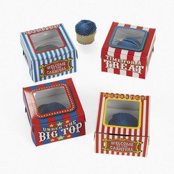 Dozen Cardboard Big Top Cupcake Boxes
