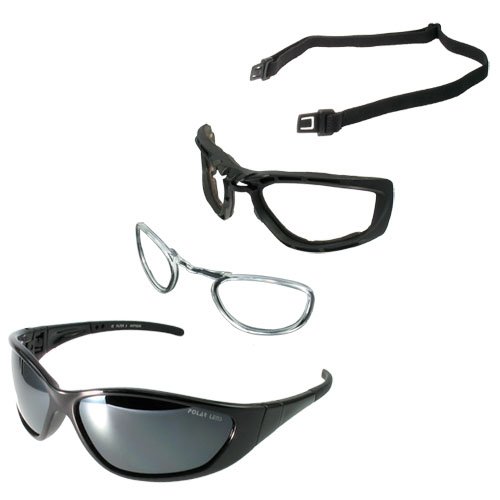 POLARLENS KP3 Multisport Sunglasses / Sport Sunglasses / Cycling Glasses / Motor Sports / also for spectacle wearers / With accessories: Sunglasses, headstrap, forehead padding and microfiber bag !