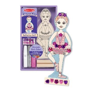 Melissa & Doug Educational Toy CreateACraft Wooden Ballerina Doll