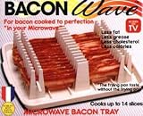 Baconwave Bacon Wave Microwave Bacon Tray. For Bacon Cooked to Perfection in Your Microwave - The Frying Pan Taste Without the Frying Pan