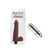 Pipedream Products Basix Rubber Works - 7.5 Inch Vibrating Dong Brown Adult Sex Toy Kit