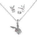 Playboy Jewelry Set Necklace Earrings in Jewelry Box Authentic Licensed Playboy Jewelry CPBSET0003