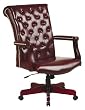 Traditional Leather Executive Chair with Padded Arms By Office Star