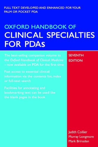 Childrens Toyshop  Books : Oxford Handbook of Clinical Specialties for PDAs (Oxford Handbooks Series)