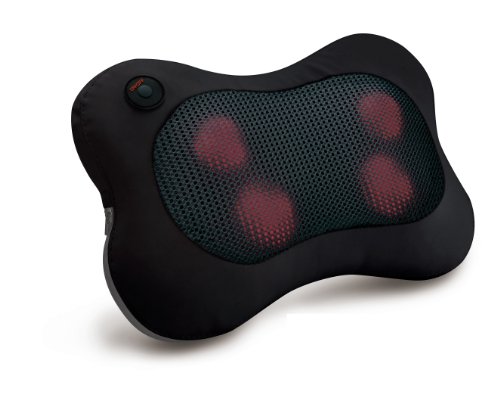 Zyllion ZMA-13-BK Shiatsu Massage Pillow with Heat (Black)