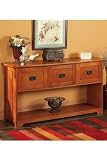 Craftsman File Console 3-drwr Console Dark Oak