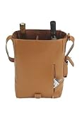 Vino 2 Two Bottle Leather Wine Tote - Brown