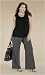 Plus Size Stretch Gabardine Wide Leg Trousers