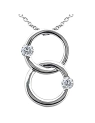 0.52 Ct Round G/H and I/J Diamond 18K White Gold Pendant