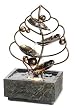 11.25H Antique Brass Leaf Table Fountain