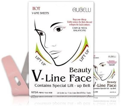[Rubelli]+[beauty V-line face]+[1belt, 7sheets/ facial lifting mask [pink lift up belt] by RuBelli Korean Beauty