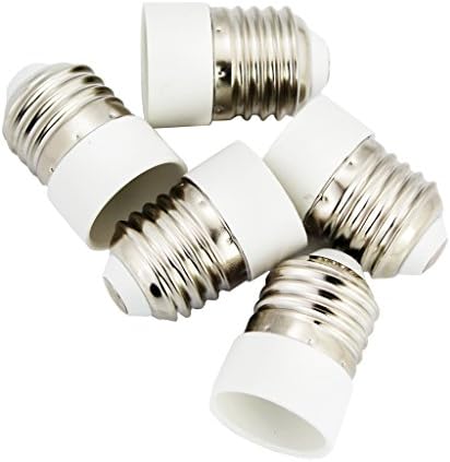5PCS E26/E27 Lamp Holder to E14 (Screw Type)-Bayonet Base Adapter Light Sockets (White)