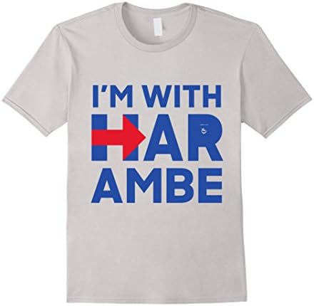 Men's Harambes T-shirt Medium Silver