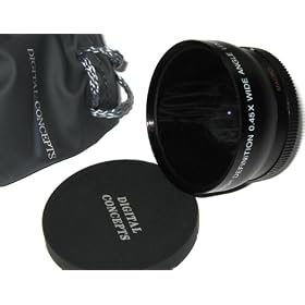 55mm Wide Angle Lens 0.45x for Digital Camera Camcorder by Sakar