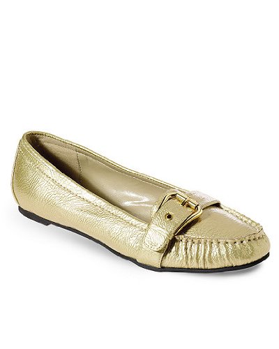 Newport News Metallic buckle loafer